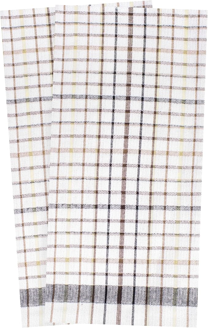 Ritz Wonder Towels, 30" x 20", 100% Cotton Kitchen Towels, Highly Absorbent, Large Size, Finely Woven, Lint Free, Streak Free Cleaning, Easy Care Towel Set, 2-Pack, Latte