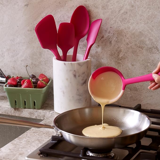 GIR: Get It Right Silicone Soup Ladle - Non-stick Heat Resistant Seamless Kitchen Cooking Serving for Soups, Chili, Sauces, Batter, and More - Ultimate, Studio White