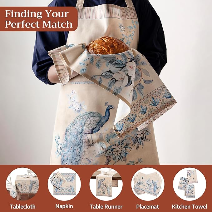 Maison d' Hermine 100% Cotton Apron for women with Pocket Kitchen Chef Apron for Men Cooking Mothers Day Gifts