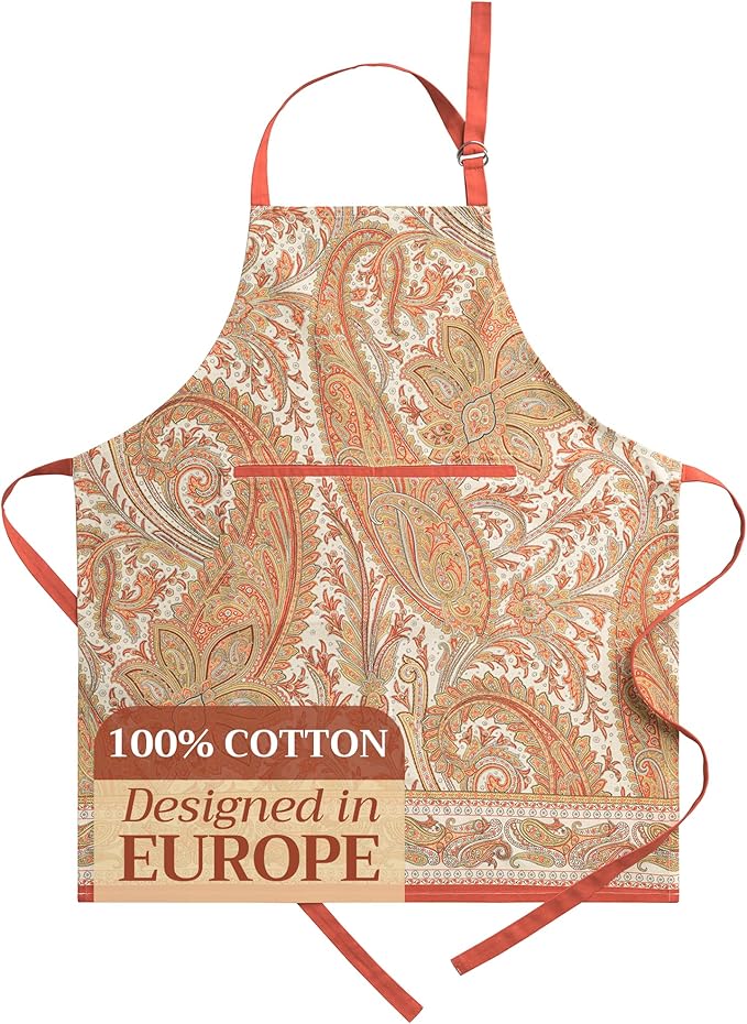 Maison d' Hermine 100% Cotton Apron for women with Pocket Kitchen Chef Apron for Men Cooking Mothers Day Gifts