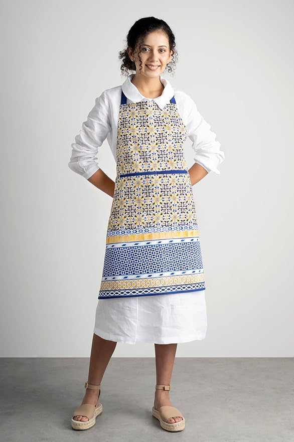 Maison d' Hermine 100% Cotton Apron for women with Pocket Kitchen Chef Apron for Men Cooking Mothers Day Gifts