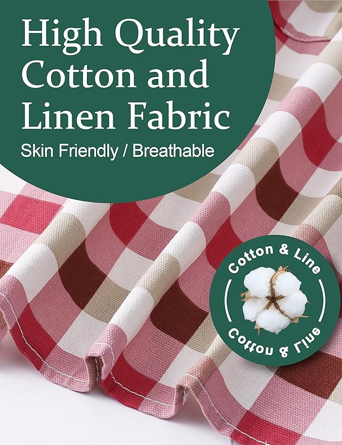 Big Plus Size Aprons for Women with Pockets Cotton Linen Baking Kitchen Cooking