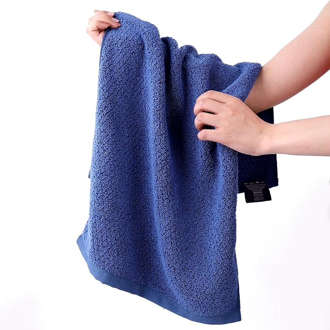 Everplush 4-Piece Premium Hand Towel Sets: Super-Soft, Highly Absorbent & Quick Drying Bathroom Towels – Versatile for Hotel, Bathroom, Shower, Spa, 16x30 Inches(Navy, 16" x 30")