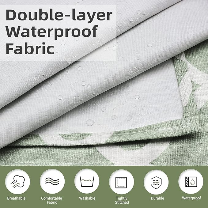NLUS 2 Pack Kitchen Cooking Aprons, Adjustable Bib Waterproof Chef Apron with 2 Pockets for Men Women(Green Plaid/Grey Plaid)
