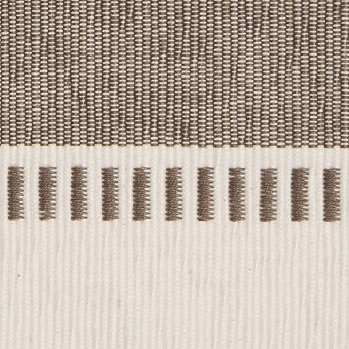 DII Dobby Stripe Woven Table Runner, 13x72, Brown