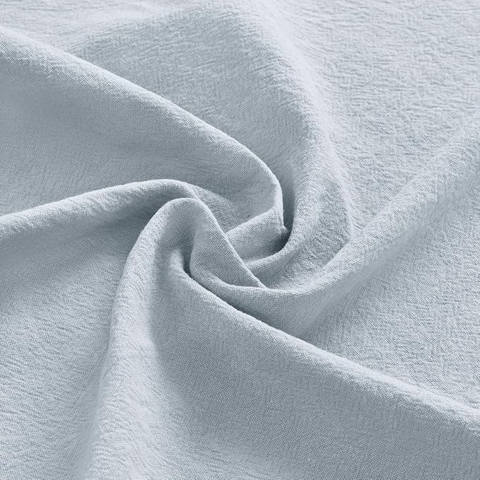 MLMW Silver Blue Linen Cloth Napkins Set of 8 Spring Easter Cotton Napkins Cloth Bulk Washable Dinner Napkins 16"×16" for Wedding Party Baby Bridal Shower Birthday Table Decor