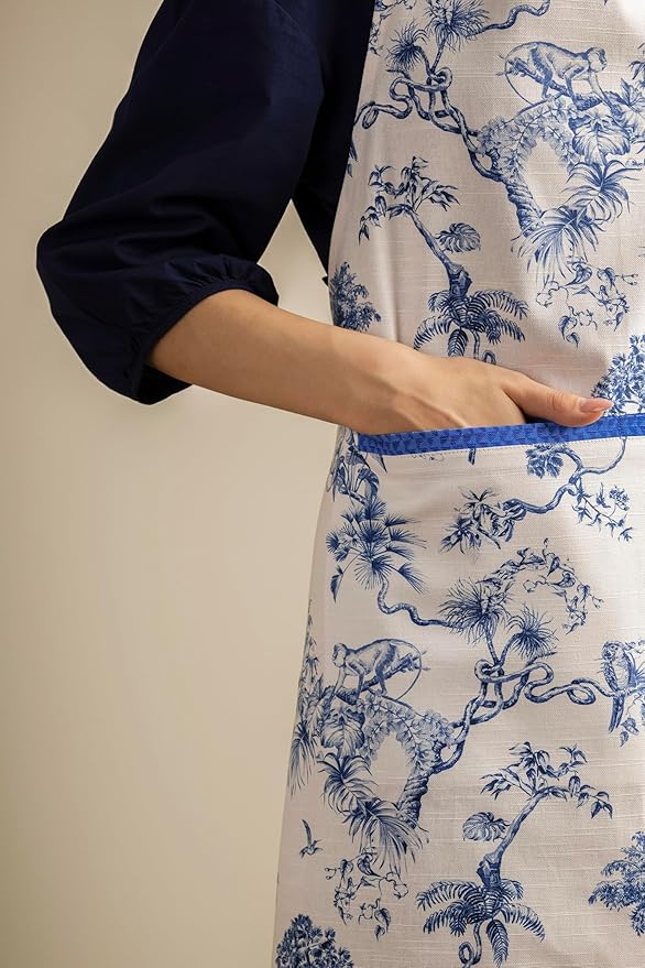 Maison d' Hermine 100% Cotton Apron for women with Pocket Kitchen Chef Apron for Men Cooking Mothers Day Gifts