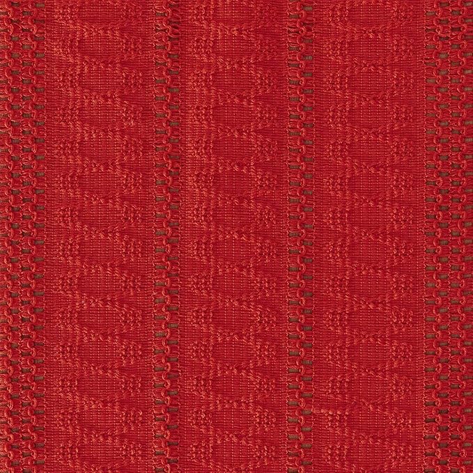 ZeeMart Macrame Style Boho Table Runner, Red Table Runners 36 Inches Long, Farmhouse Woven Home Decor, 12x36 Inch, Red