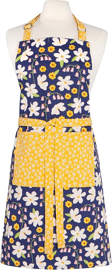 Now Designs by Danica Full Bloom Chef Apron - 100% Cotton, W28 x L32in, Unisex-Adults