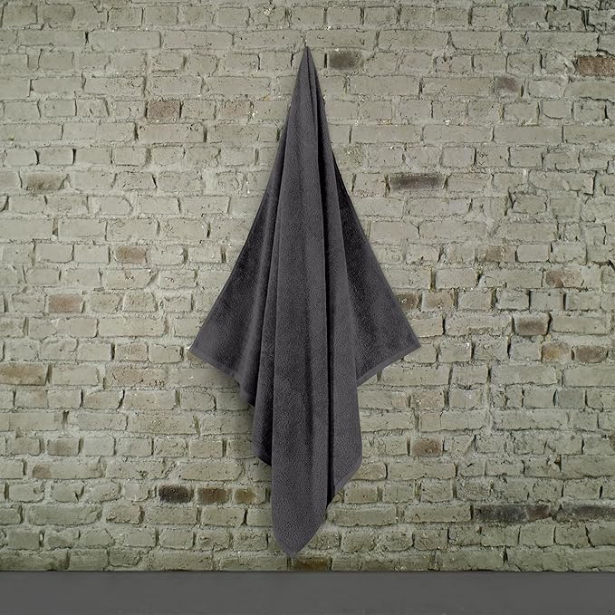 Classic Turkish Towels CTT - Premium Turkish Jumbo Bath Sheet, 100% Turkish Cotton, Absorbent & Ultra Comfy Bath Towel Sheets for Hotel & Spa | 40"x80" (Grey)