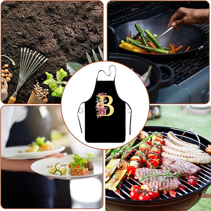 Monogrammed Aprons - A-Z Initial, Letter Aprons for Cooking and Baking