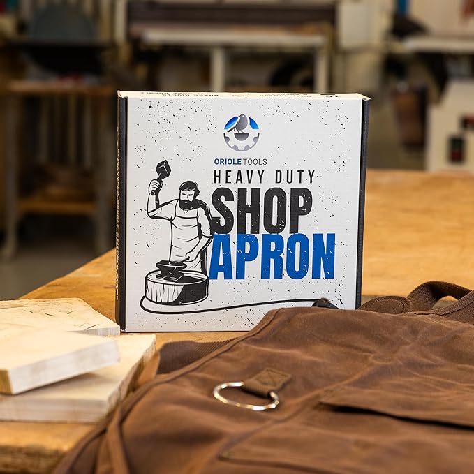 16oz Heavy Duty Waxed Canvas Work Apron - Rugged & Water-Resistant, for all Tough Jobs