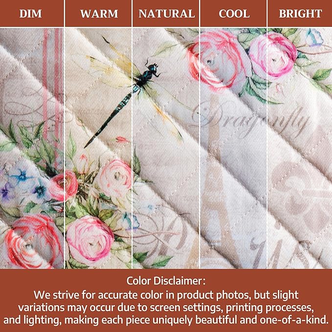 Maison d' Hermine Pot Holders 100% Cotton Heat Resistant Potholders 8" x 8" Hot Pads with Loop BBQ Cooking Baking Gifts for Mothers Day Handling Hot Pans Spring/Summer (Pack of 1, Champ De Mars)