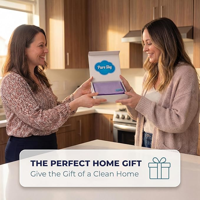 Pure-Sky Microfusion Window Thickened Magic Cleaning Cloth - Microfiber Streak Free Cleaning Cloths Reusable Magic Cleaning Wipes for Windows Glass Magic Streak Free No Wiping Marks Glasses Cleaner