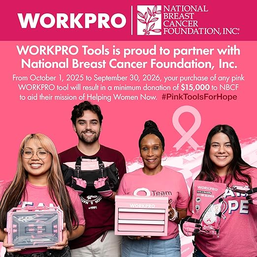 WORKPRO 16FT Pink Tape Measure, 1/8 Fractions Easy Read Measuring Tape, Retractable Nylon Coating Measurement Tape Accuracy 1/32, Magnetic Hook, Belt Clip, Rubber Protective Casing