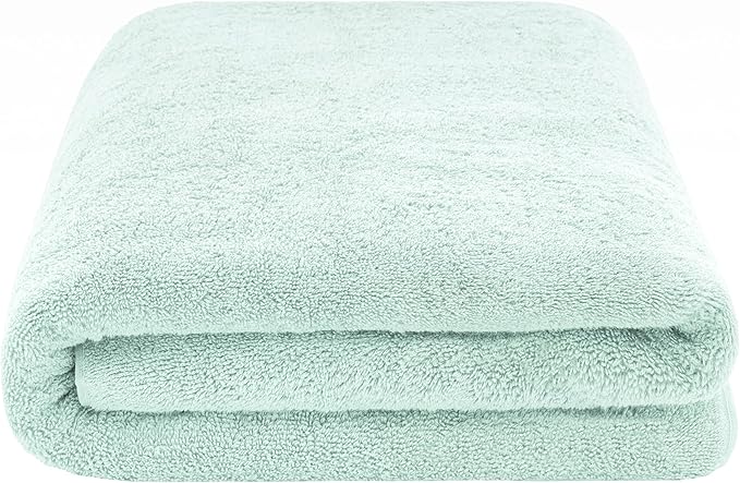 Cotton Paradise 100% Cotton 40x80 Oversized Bath Sheet, Extra Large Turkish Bath Towels for Bathroom, Mint Green Bathsheet
