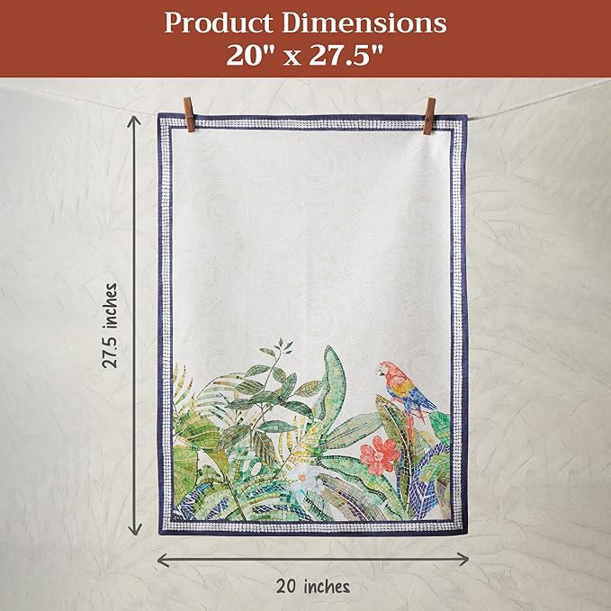 Maison d' Hermine Kitchen Towel 100% Combed Cotton Premium Set of 3 Soft, Easter Bar Towel, Multi-Purpose Dish Cloth for Dining, Buffet Parties & Camping - Mosaic