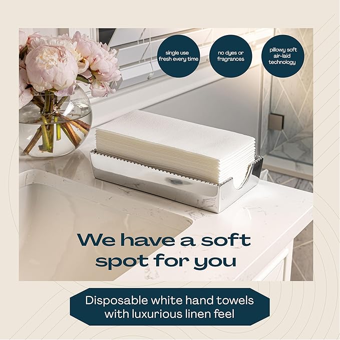 5000-Pack Disposable Guest Towel Paper Napkin - Disposable Cloth-Like Guest Towels - Soft And Absorbent Tissue Paper For Kitchen, Bathroom, Party, Wedding, Or Event