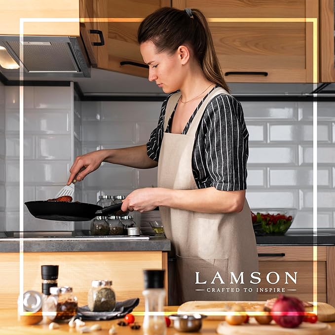 Lamson Metal Spatula Slotted Turner - 3' x 6" Stainless Flipper with Walnut Handle, Right-Hand - Chef's Frying Fish Turner, Metal Grilling Spatula