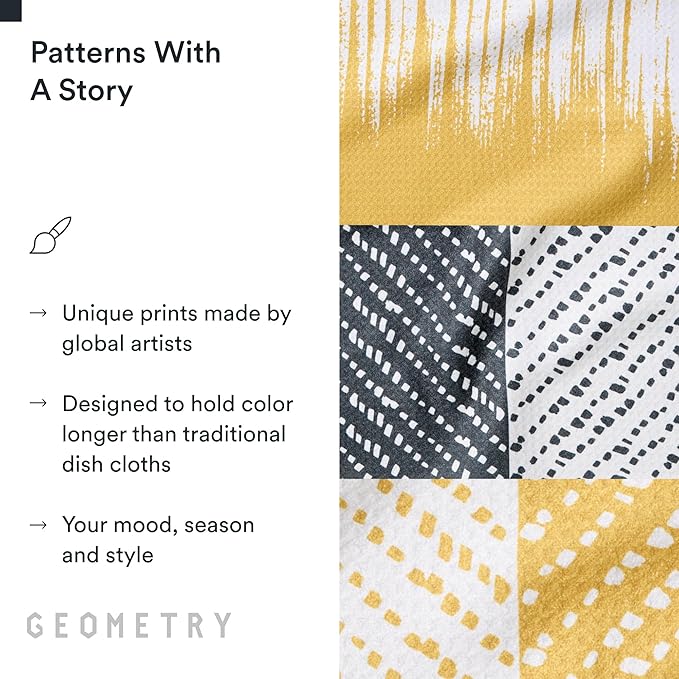 GEOMETRY Kitchen Dish Cloths - Quick Dry Dishcloths for Kitchen - Premium Dish Rags with Geoweave - 3-Pack Set This and That
