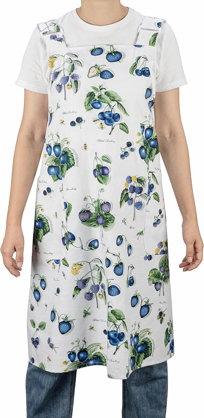 NEOVIVA Kitchen Aprons for Women with Pockets,Cooking Aprons for Women,Vintage Apron for Baking Gardening,Gifts for Mothers