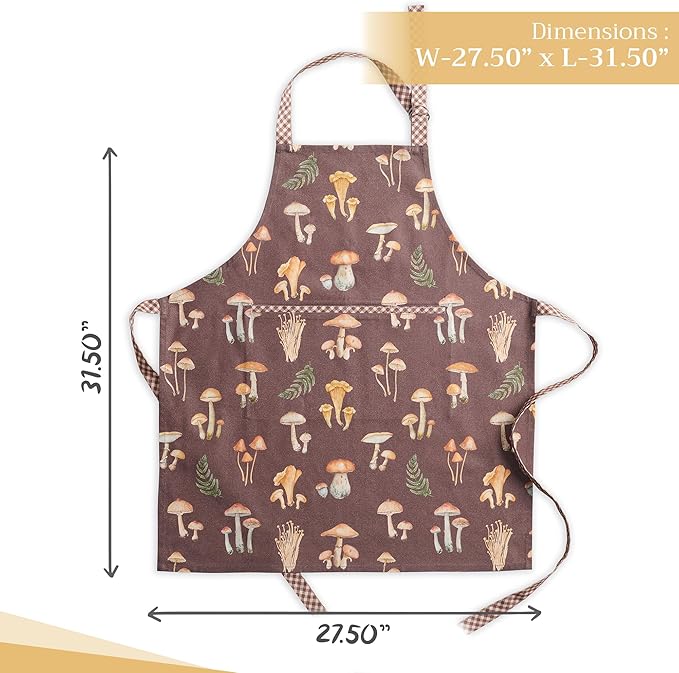Maison d' Hermine 100% Cotton Apron for women with Pocket Kitchen Chef Apron for Men Cooking Mothers Day Gifts