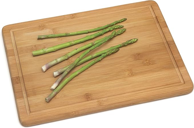 Lipper International Bamboo Wood Kitchen Cutting and Serving Board with Non-Slip Cork Backing, Large, 15-3/4" x 11-3/4" x 5/8"
