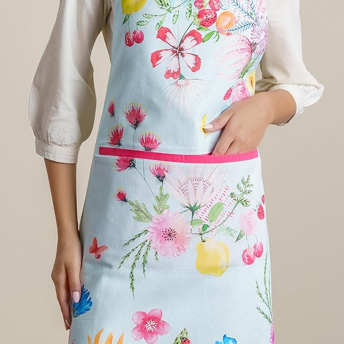 Maison d' Hermine 100% Cotton Apron for women with Pocket Kitchen Chef Apron for Men Cooking Mothers Day Gifts