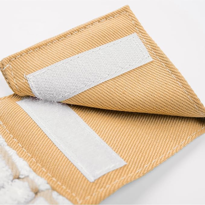 Ritz Premium 100% Cotton Solid and Multi Check Kitchen Tie Towel Absorbent, Super Soft, and Fast Drying Hang Towel, Set of Three, Straw