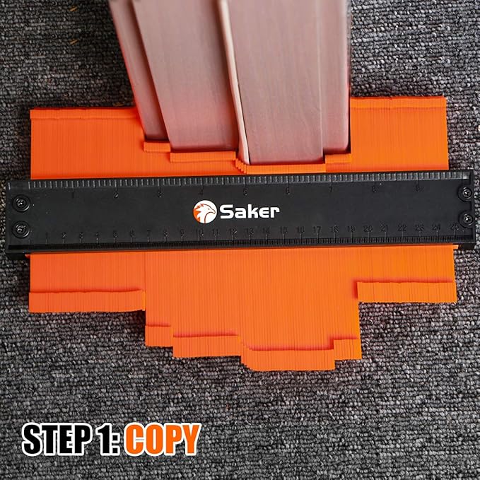 Saker Contour Gauge Tool for Woodworking & DIY, Profile Gauge with Lock,Father's Day Gift for Him Men, Accurate Shape Duplicator for Flooring, Tile, Trim & Home Improvement Projects
