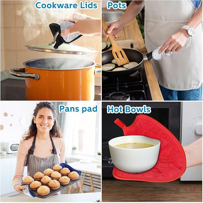 Zhehao 24 Pcs Pot Holders for Kitchen Hot Pads Heat Resistant Cotton Quilted Coaster Potholder Pot Mat for Cooking and Baking Christmas Bulk Gift, 7 x 7 Inches