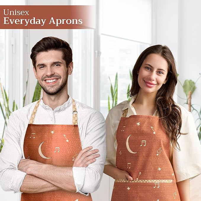 Maison d' Hermine 100% Cotton Apron for women with Pocket Kitchen Chef Apron for Men Cooking Mothers Day Gifts