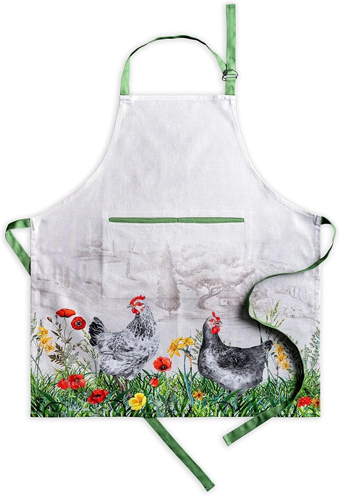 Maison d' Hermine 100% Cotton Apron for women with Pocket Kitchen Chef Apron for Men Cooking Mothers Day Gifts