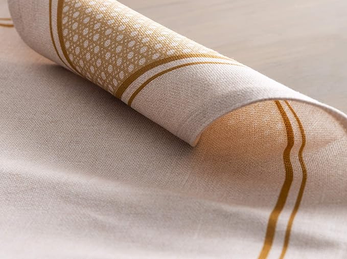 Maison d' Hermine Placemats Set of 4 100% Cotton Washable Cloth Place Mats, Reusable Table Mats for Thanksgiving Christmas Decorations Kitchen Dining Party Wedding Restaurant (Potiron, 13" x 19")