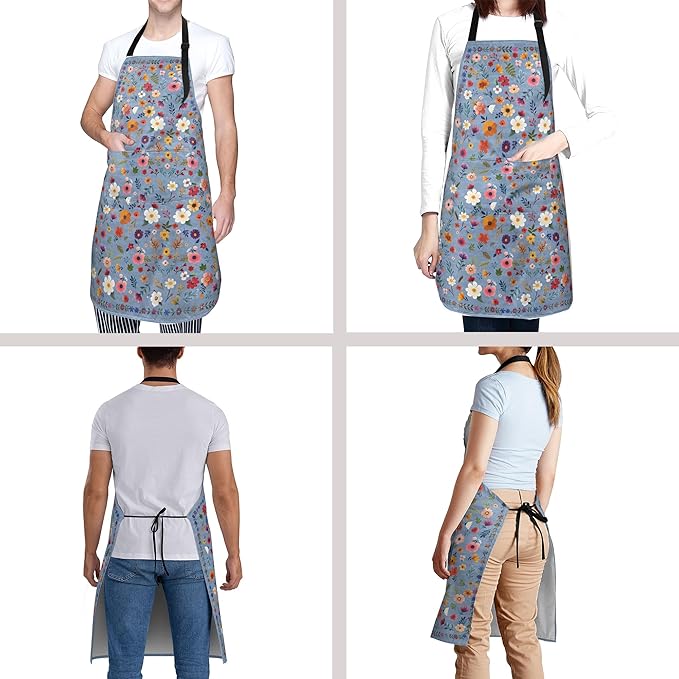 Funny Apron Polyester Grooming Aprons with Pocket for Cooking Kitchen Grilling Adults