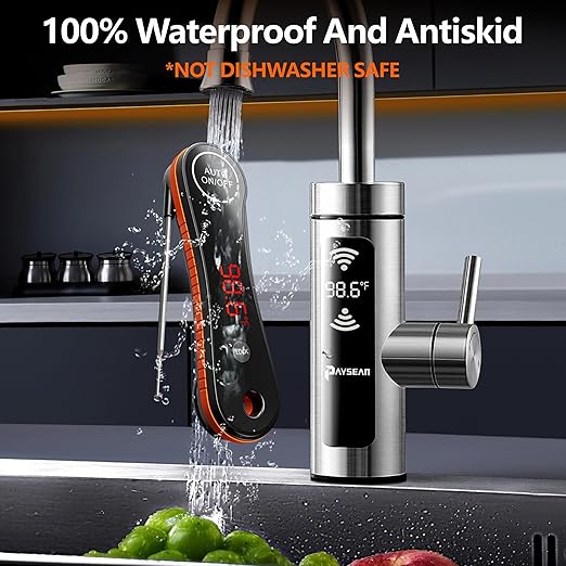 0.5 Sec Instant Read Meat Thermometer Digital, Digital Thermometer, Paysean Thermometer for Grilling, BBQ, Candy, Liquid, Beef, Gifts for Him Dad Men Birthday