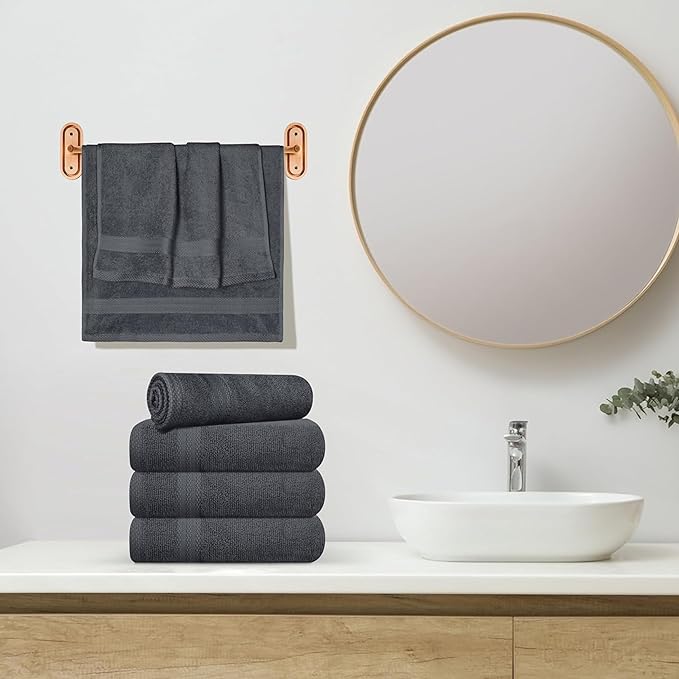 Premium 100% Cotton Hand Towels Set of 24 – Quick-Dry, Lightweight, Not Bleach Proof, Absorbent, Bathroom, Salon, Spa & Gym Towels – 16x27 Inch