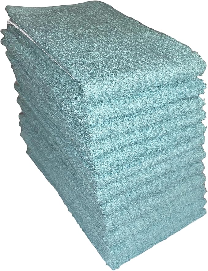 100% Cotton Ribbed Bar Mops Kitchen Towels, 12 Pack - Dish Towels, Super-Absorbent, Multi-Purpose for Home, Kitchen, and Bar Cleaning, 16 x 19 inches.