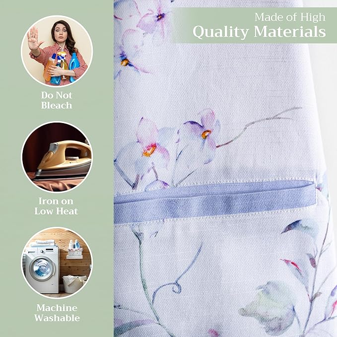 Maison d' Hermine 100% Cotton Apron for women with Pocket Kitchen Chef Apron for Men Cooking Mothers Day Gifts