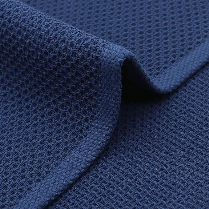 Mia'sDream Natural Cotton Dish Towels, Tidy Dish Cloths Rags, Waffle Weave Kitchen Towels, Soft and Absorbent Hand Towel Washcloths, 12inchx12inch 6 Pack (12inch x 12inch, Navy Blue)