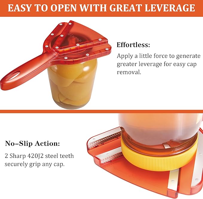 Uinxan Jar Opener for Weak Hand & Seniors with Arthritis,Easy Twist Off Bottle Caps,Patent | Unique Kitchen Gadgets,Handheld Lid Top Open for Elderly/Women/Men (Purple)