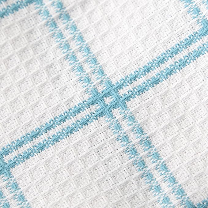 T-Fal Premium Waffle Dish Cloths: Highly Absorbent, Super Soft Long Lasting - 100% Cotton, 12"x13" Towel for Cleaning & Drying, (4-Pack), Breeze