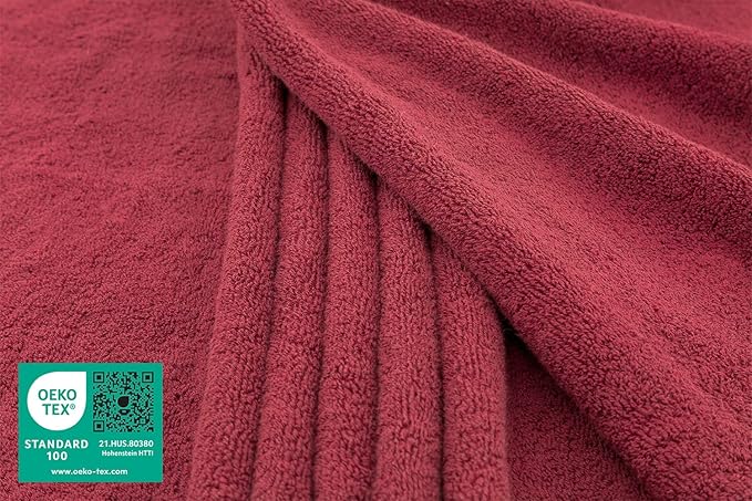 American Soft Linen 100% Cotton 600 GSM Turkish 40x80 Oversized Bath Towel Sheet, Extra Large Adult Towels for Bathroom, Bordeaux Red Bath Sheet