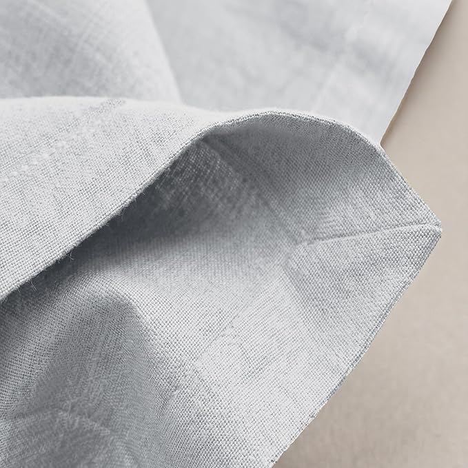 Ramanta Home Light Grey Cotton Dinner Napkins Set of 12, 18x18 Inch 100% Cotton Cloth Napkins, Reusable Fabric Table Napkins for Everyday Dining, Parties, Wedding, Spring & Easter Table Décor Washable