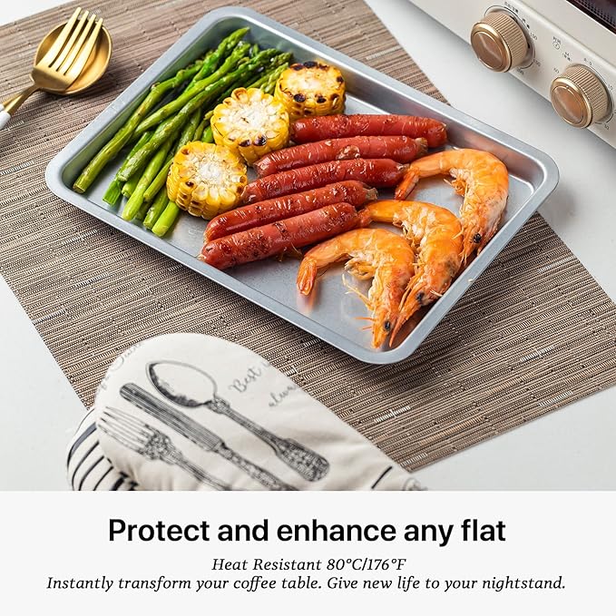 LEXMORE Placemats Set of 12 Vinyl/Plastic Woven Place Mats for Kitchen Table Indoor/Outdoor Washable Placemat Wipeable Dining Table Mats(Light Brown)