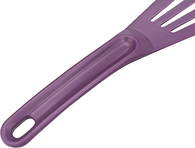 Matfer Bourgeat Exoglass® High Temperature Slotted Pelton Spatula/Turner, Purple