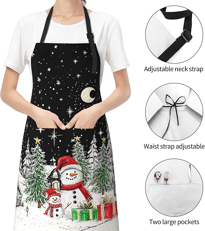 Funny Apron Polyester Grooming Aprons with Pocket for Cooking Kitchen Grilling Adults