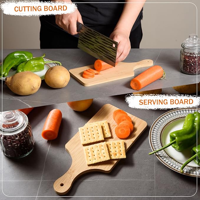 36 Pcs Thicken Bamboo Cutting Board Bulk 11x5 Inch Personalized Wood Chopping Board Customized Laser Engraving Serving Charcuterie Boards for Wedding Mother's Day Housewarming Present,0.39" Thick