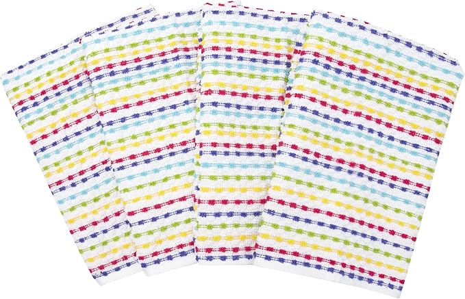 Ritz Pebble Bar Mop Towels: Highly Absorbent and Super Soft, 100% Cotton, Durable Super Absorbent Kitchen Bar Towels for Wiping Tables and Counters, 16x18, 4-Pack, Summer
