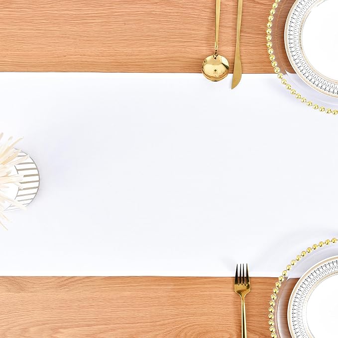 Farmhouse White Table Runner Dining Table Runners 60 Inches Long Coffee Table Runner for Dresser Living Room Bedroom Holiday Party Banquet 12X60 Inch